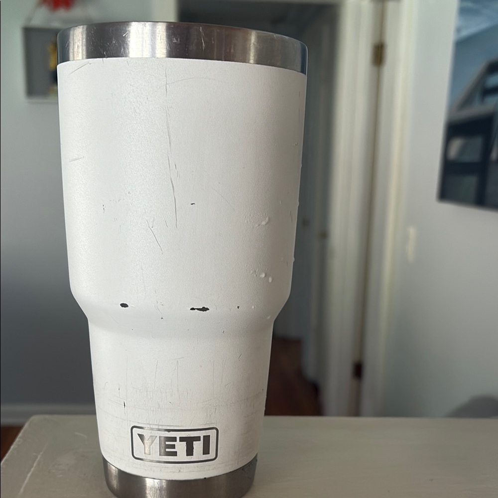 YETI White Stainless Steel Tumbler